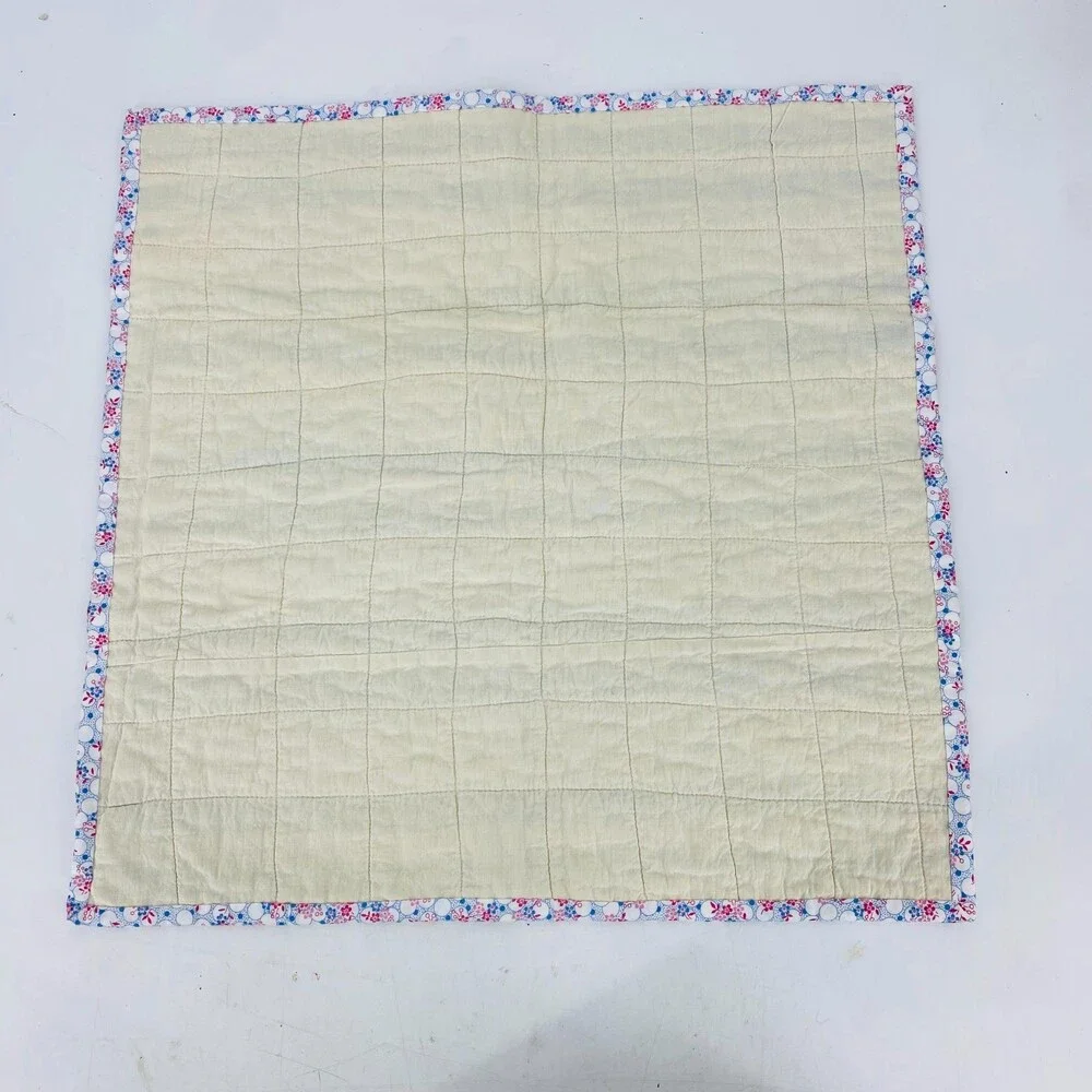 Vintage Handmade Virginia Star Quilt Block 20x20 Cotton Quilt Piece Craft Decor